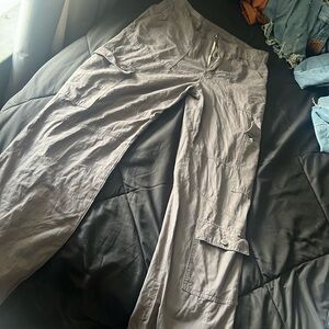 Gray cargo pants